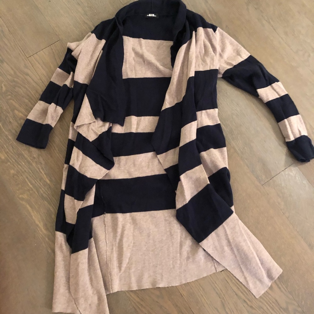 525 America stripe open front cardigan